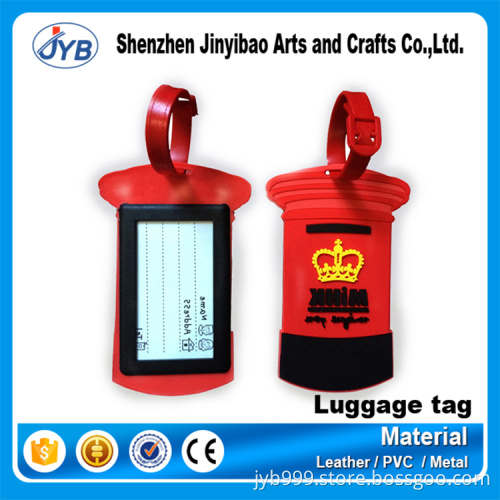 New design custom red crown shape pvc luggage tags for promotion